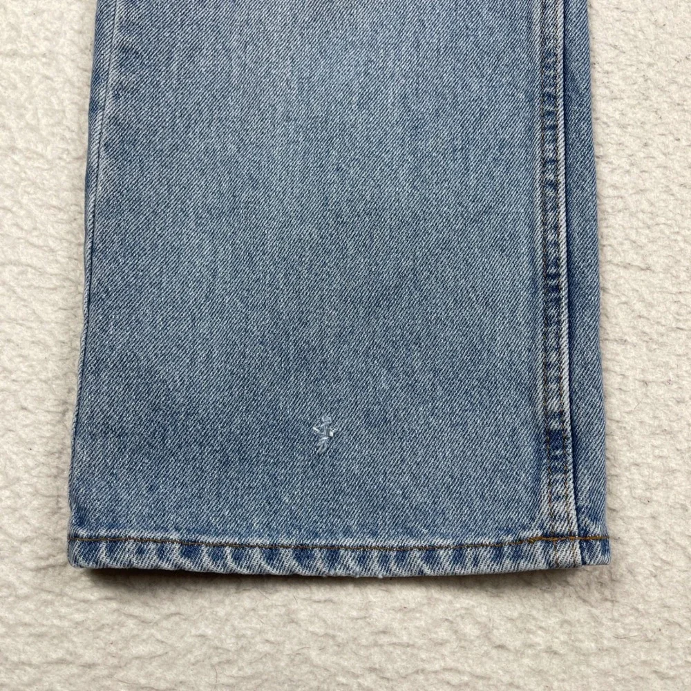 LL Bean Jeans Mens 40x30 Light Blue Cotton Straight Leg Standard Fit Denim Pant